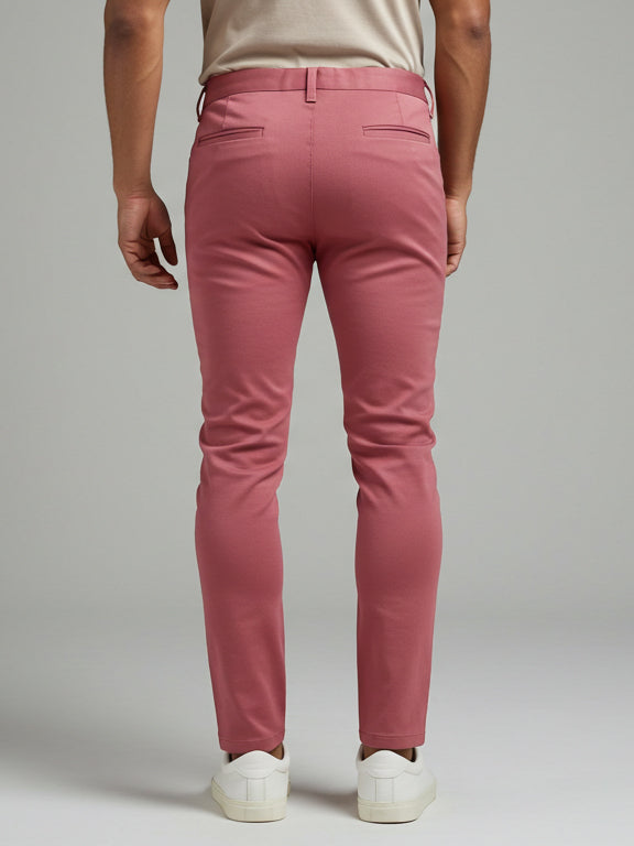 Louis Vicaci Lycra Stretchy Slim Fit Pent For Men-Light Magenta-BR453