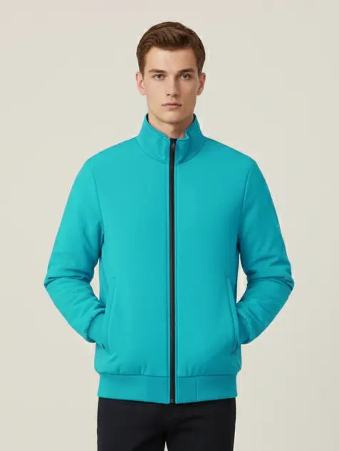 Payper Winter Zipper Mockneck Jacket For Men-Aqua-PH17