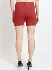 GAP Denim Short For Ladies-Red-SP2432