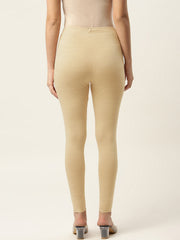 Bella Couture Summer Leggings For Ladies-Golden-SP2044