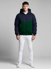Payper Zipper Winter Jacket For Men-Navy & Green-PH03