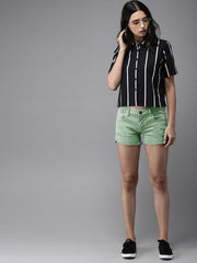 Kookai Denim Short For Ladies-Graps-SP2418