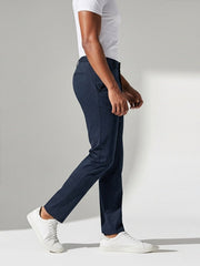 Louis Vicaci Denim Lycra Stretchy Slim Fit Pent For Men-Light Navy-RA0135