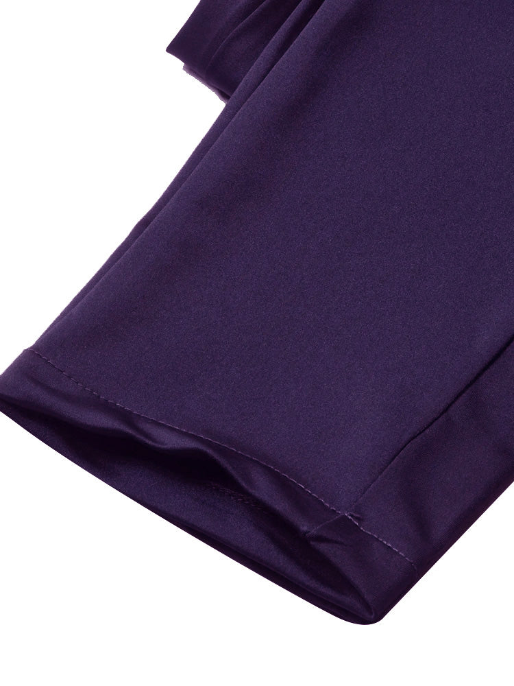Louis Vicaci Slim Fit Active Wear Trouser Pent For Men-Purple-BR664
