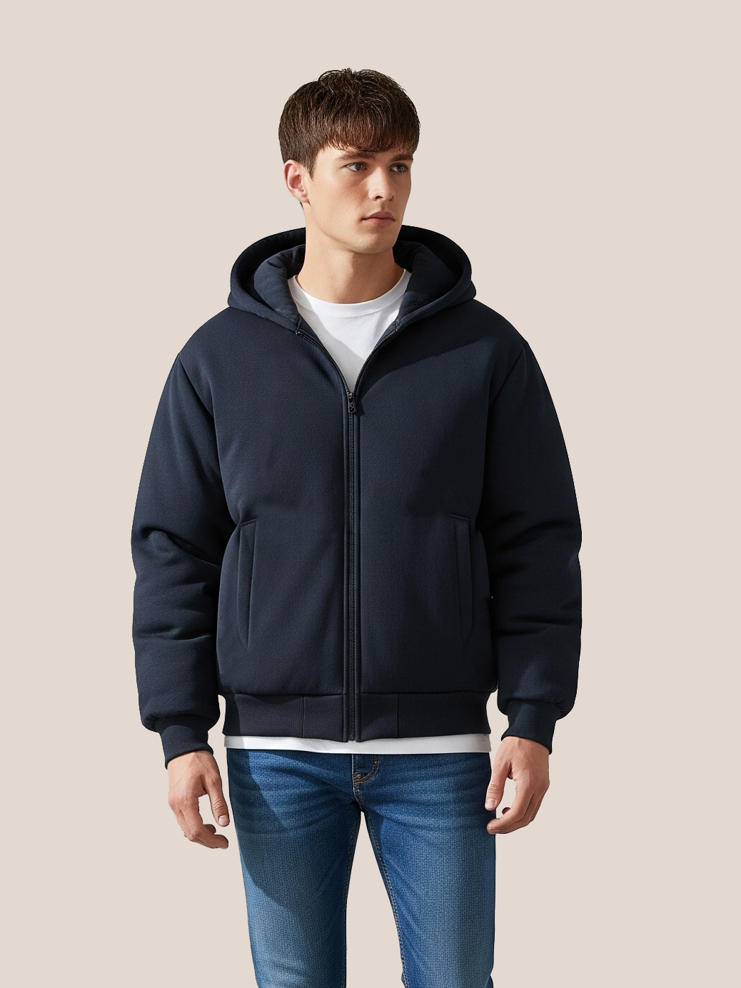 Payper Zipper Winter Jacket For Men-Dark Navy-PH02