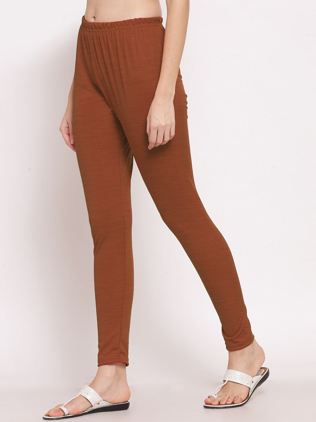 Bella Couture Summer Leggings For Ladies-Coral Brown-SP2041