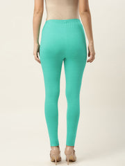 Bella Couture Summer Leggings For Ladies-Cyan Green-SP2042