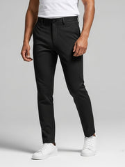 Louis Vicaci Interlock Stretchy Slim Fit Pent For Men-Black-SP1848/RT2454