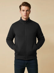 Payper Winter Zipper Mockneck Jacket For Men-Black-PH13
