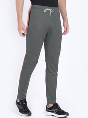 Summer Single Jersey Slim Fit Trouser For Men-Grey With Pink Stripes-SP137/RT2103
