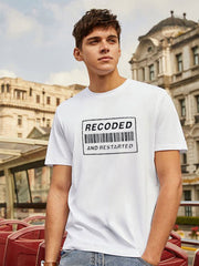 Teranova Crew Neck Summer Tee Shirt For Men-White-SP1905