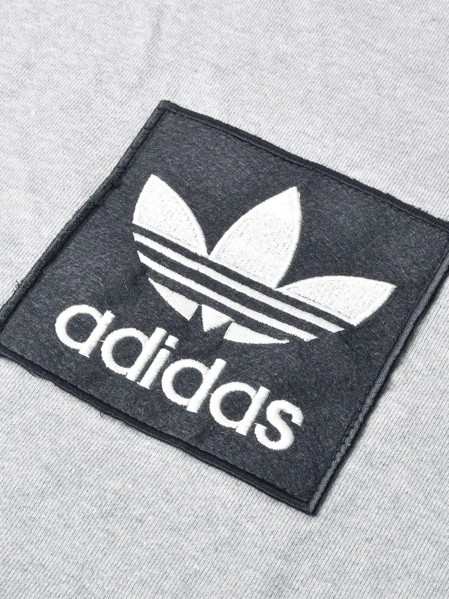 Adidas Fleece Pullover Hoodie For Ladies-Grey Melange With Black Lining-SP54