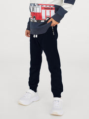 ADS Fleece Slim Fit Jogger Trouser For Kids-Dark Navy-SP883/Rt2168