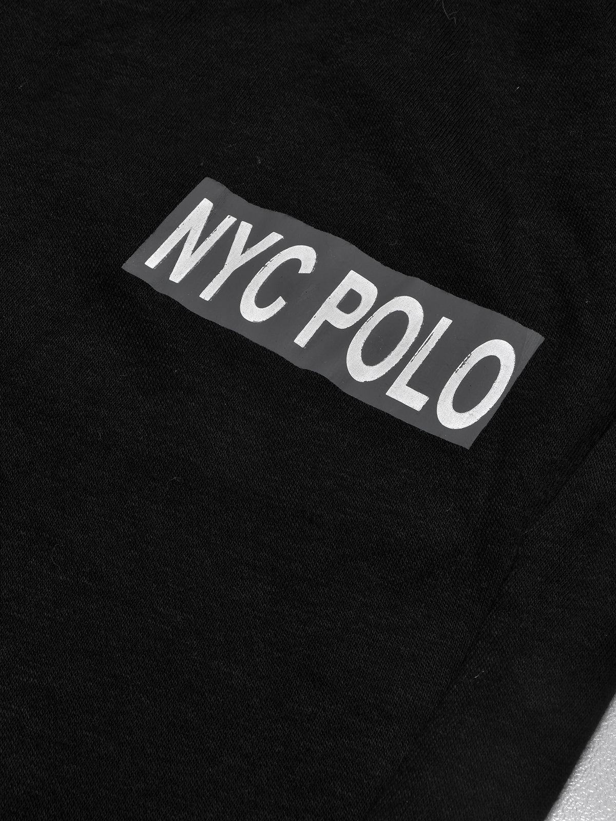 Nyc Polo Gathering Fit Fleece Jogger Trouser For Men-Black with Red Panel-SP1025/RT2184