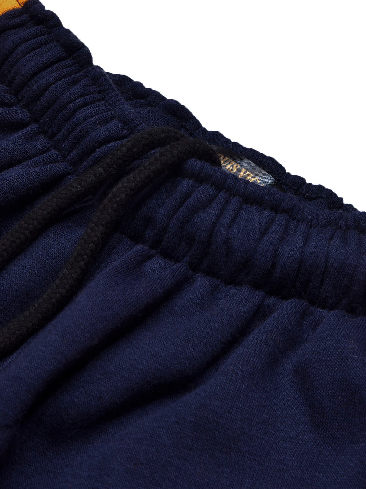 BTS Fleece Tracksuit For Kids-Dark Navy & Orange Panels-BR1000