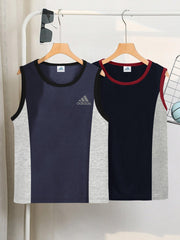 Pack Of 2 ADS Single Jersey Sleeveless T Shirt For Kids-BE3254