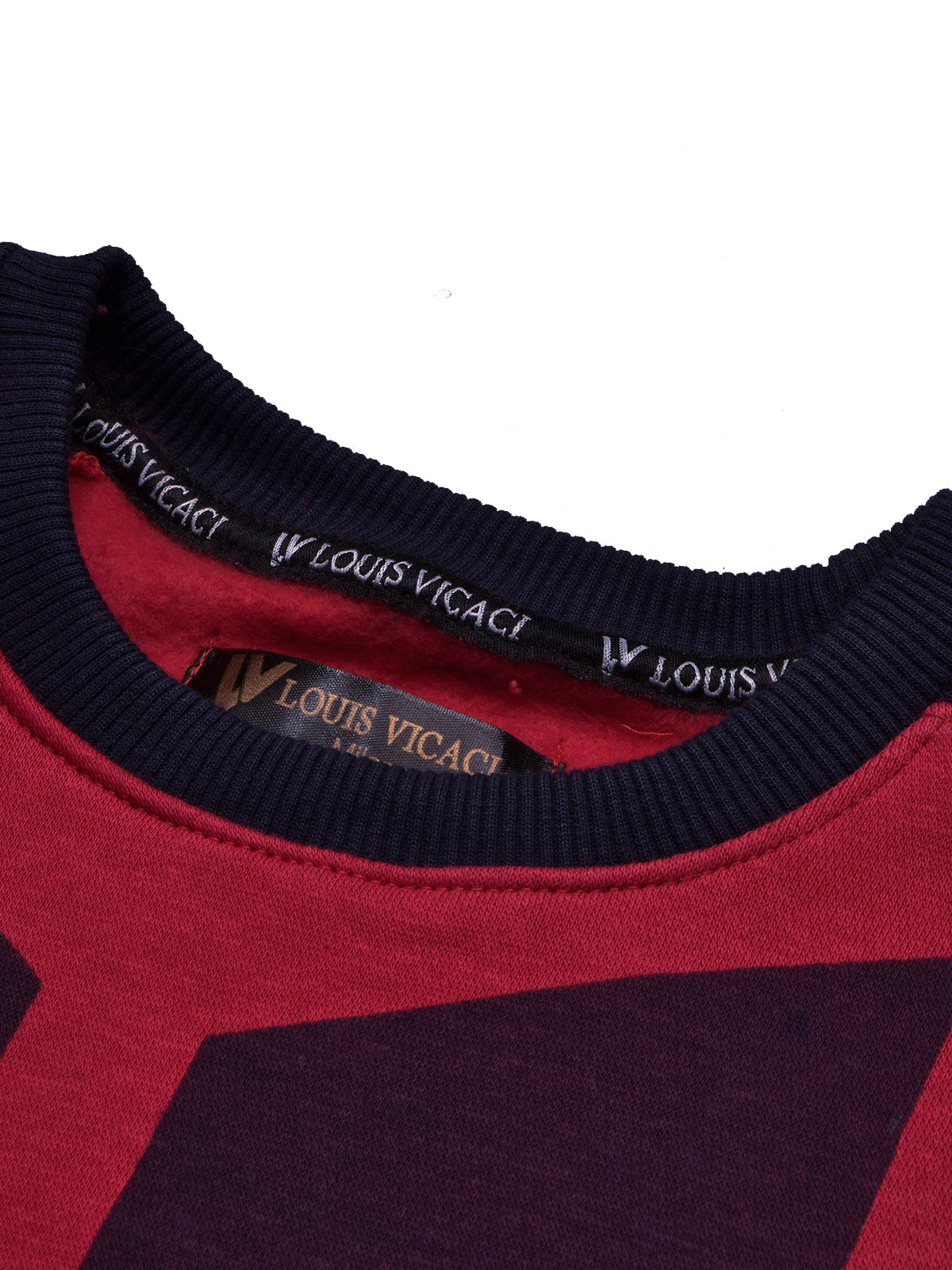 BTS Fleece Tracksuit For Kids-Dark Red with Navy Panels-BR879