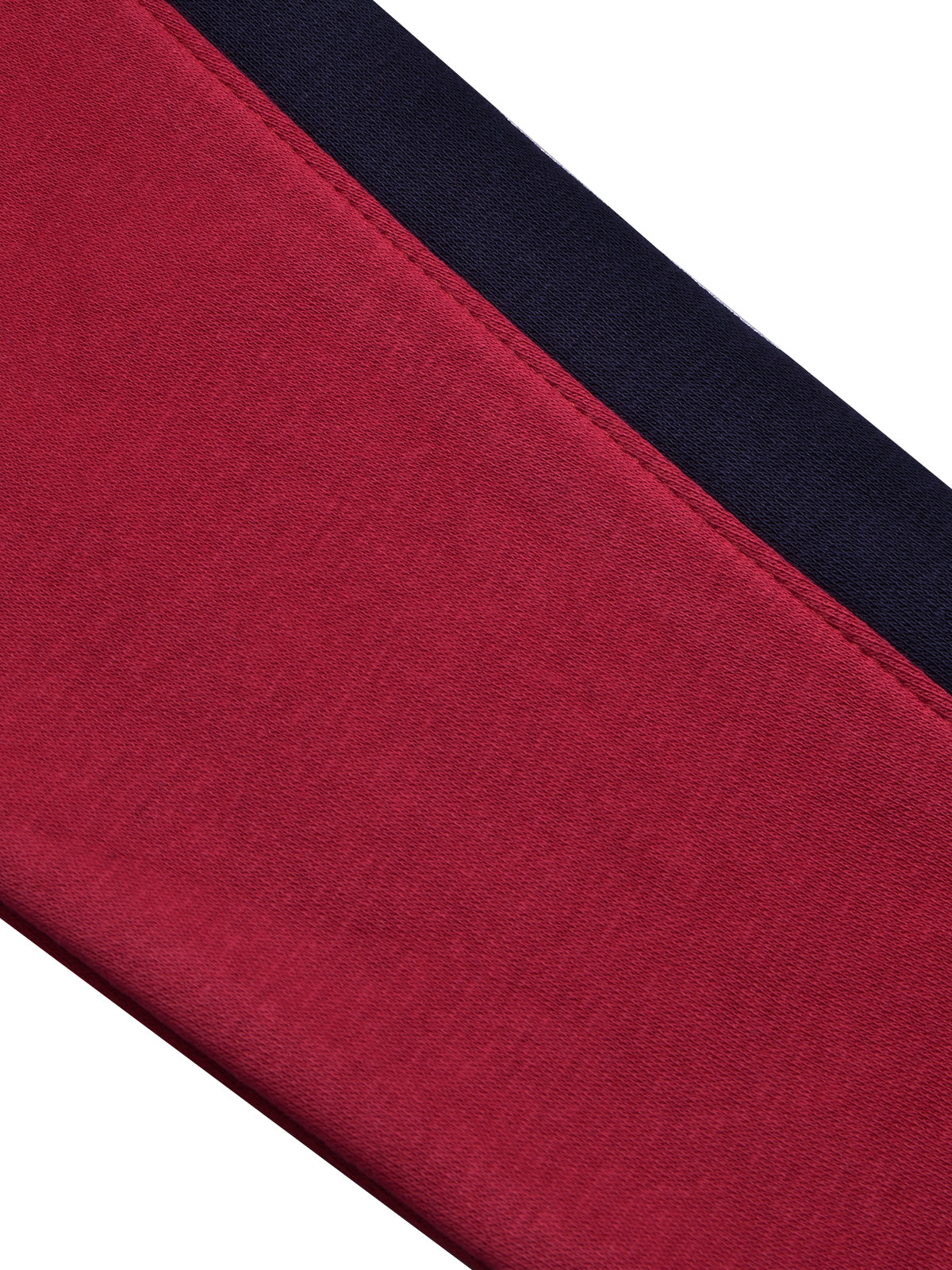 BTS Fleece Tracksuit For Kids-Dark Red with Navy Panels-BE54/BR879