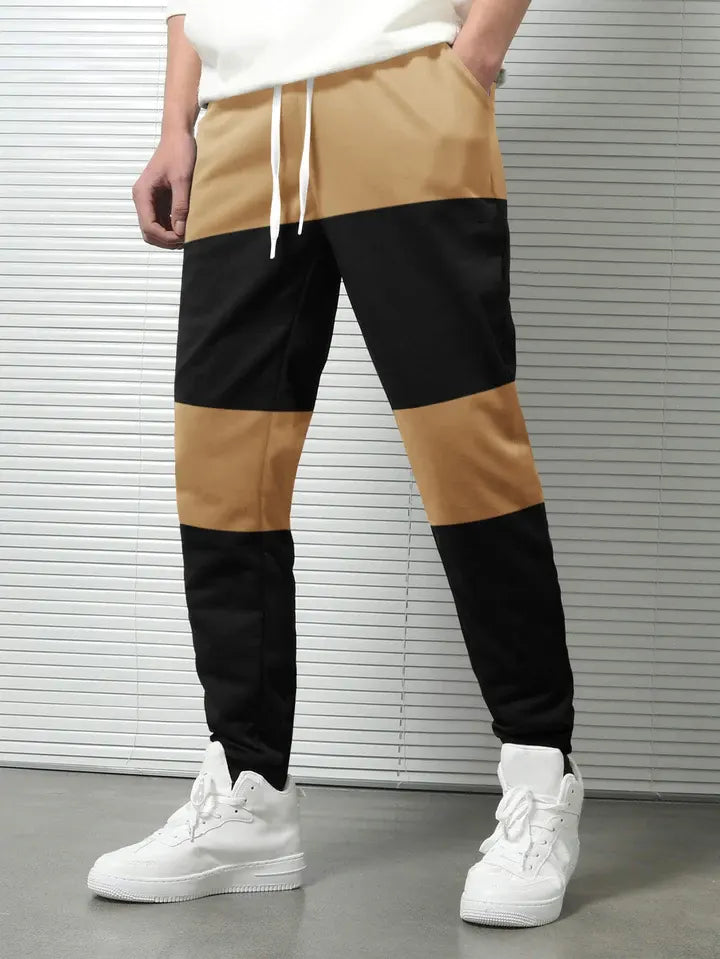 Slazenger Fleece Trouser For Men-Black with Golden Panel-BE2299/BR14122