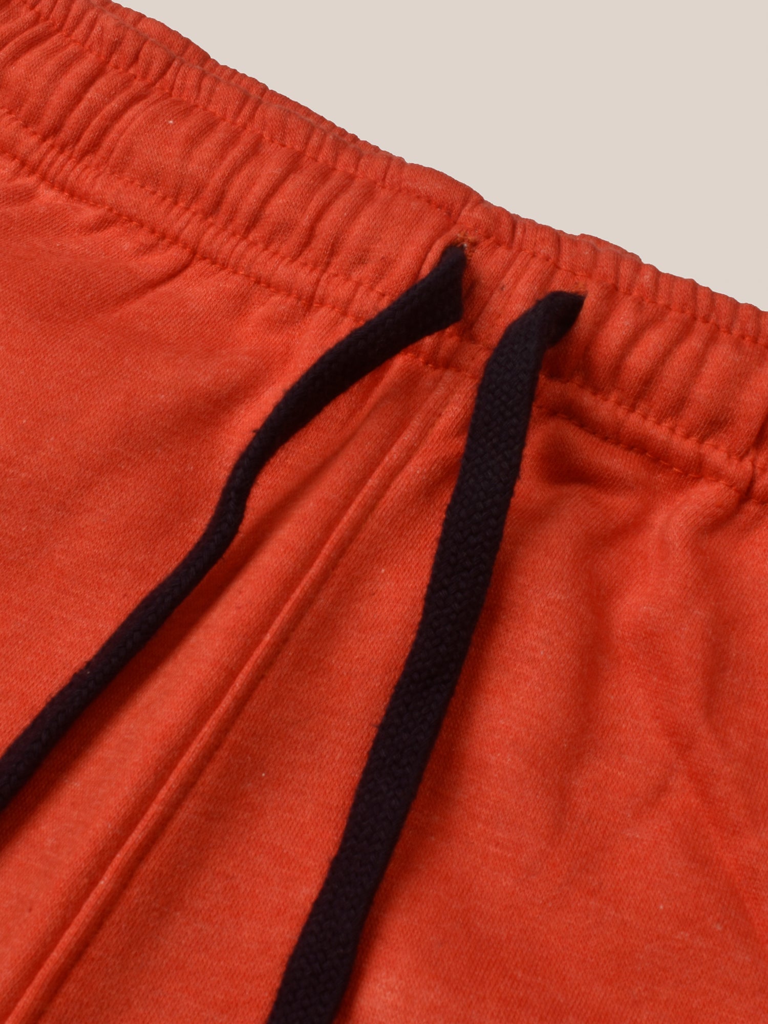 Louis Vicaci Fleece Zipper Tracksuit For Ladies-Orange Melange with Black Stripe-BR370
