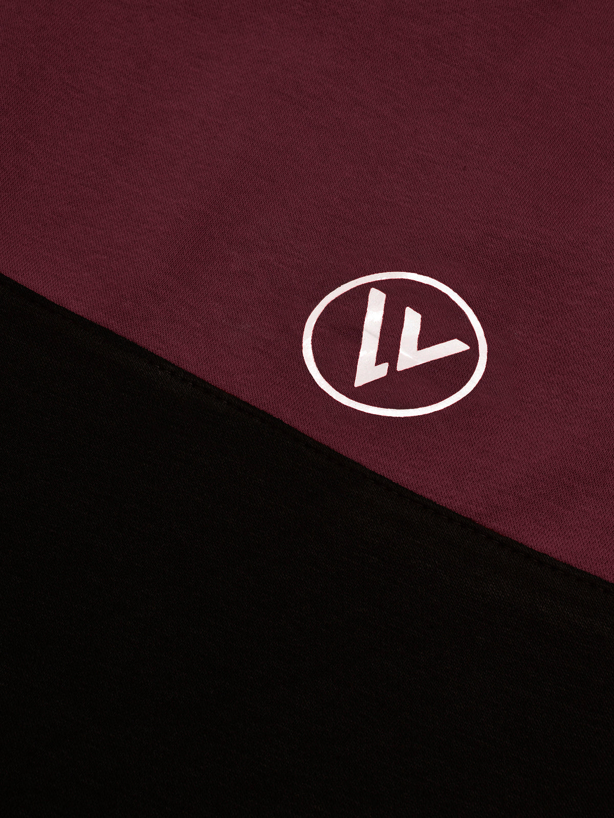 Louis Vicaci Fleece Sweatshirt For Men-Black with Maroon-BR8346