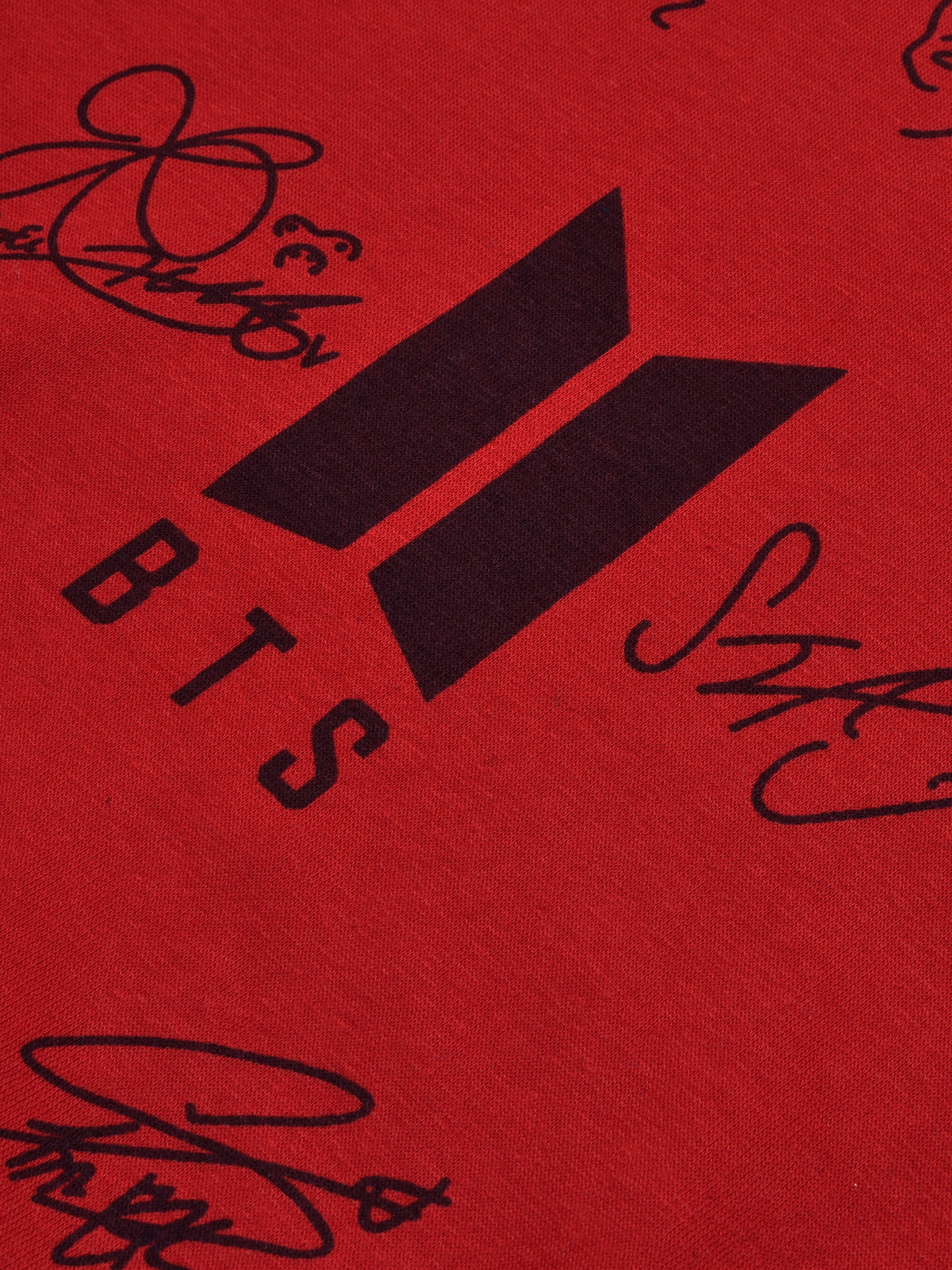 BTS Fleece Tracksuit For Kids-Red with Navy Panels-BE55/BR880