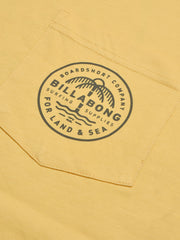BilaBong Single Jersey Crew Neck Tee Shirt For Men-Yellow-BE1039