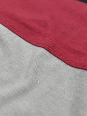 Champion Single Jersey Polo Shirt For Kids-Grey with Red & Navy Panels-BE935/BR13182