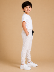 Kids Classic Plain White Cotton T-Shirt – Soft & Comfortable