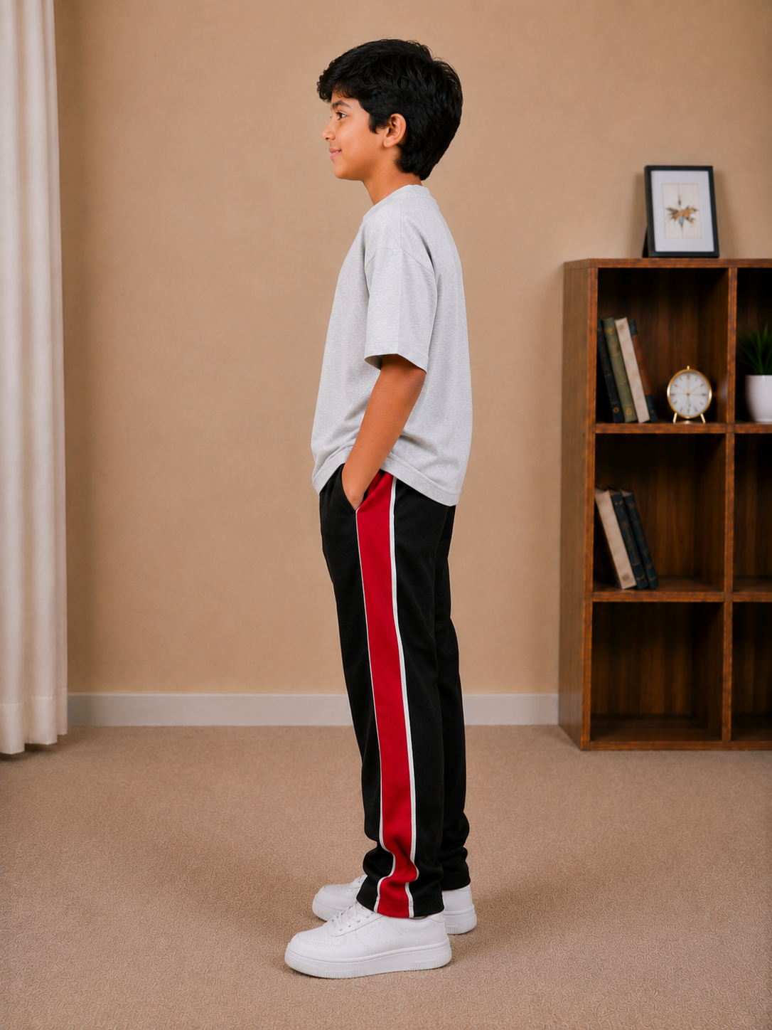 Kids Oversized Drop Shoulder T-Shirt – Light Grey