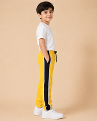 Premium Boys Trouser-Yellow with Navy -T06