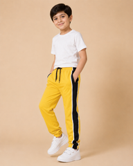 Premium Boys Trouser-Yellow with Navy -T06