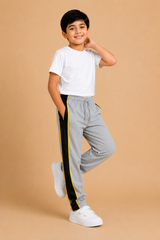 Premium Boys Trouser-Grey with Black-T08
