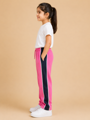 Premium Boys Trouser-Hot Pink With Navy -T25