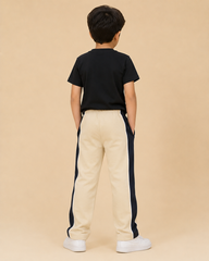 Premium Boys Trouser-  cream With Navy -T31