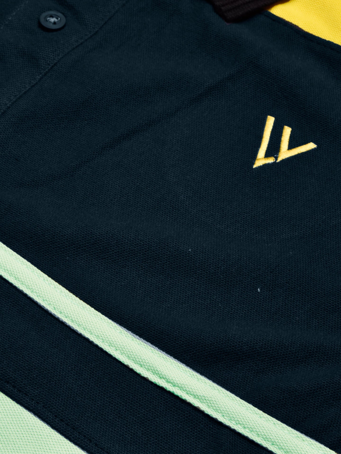 LV Summer Polo Shirt For Men-Graps with Dark Navy & Yellow-SP1575/RT2376