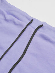 Summer Jersey Terry Slim Fit Bermuda Short For Men-Light Purple with Stripes-SP1774/RT2435