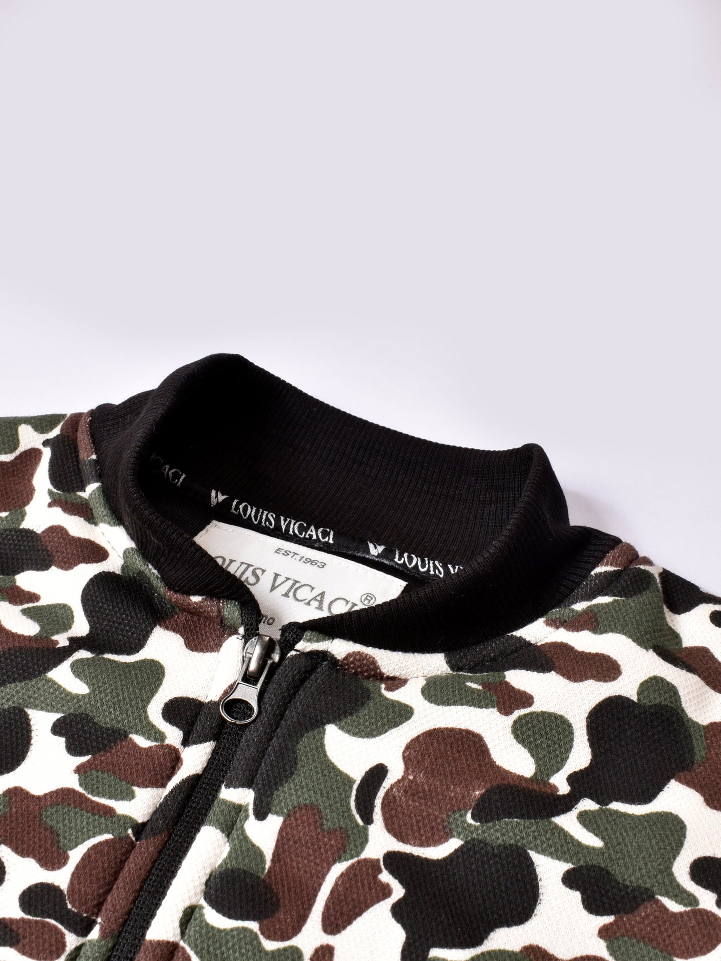 Louis Vicaci Fur Zipper Bomber Jacket For Men-Camouflage-RT1494