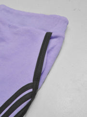 Summer Jersey Terry Slim Fit Bermuda Short For Men-Light Purple with Stripes-SP1774/RT2435