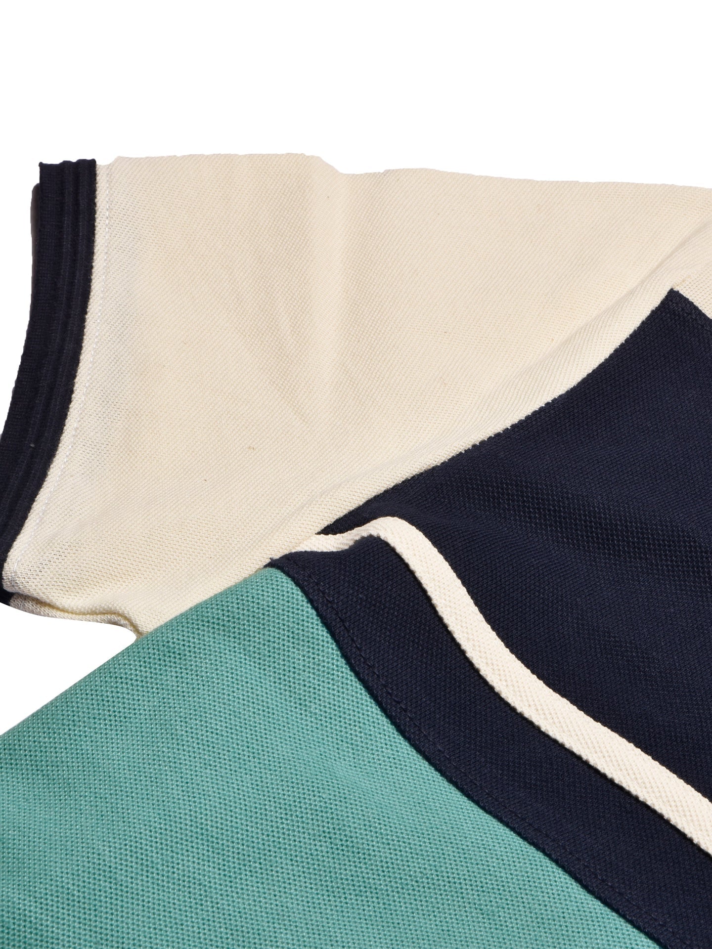 LV Summer Polo Shirt For Men-Aqua Green with Off White & Navy-SP1576/RT2377