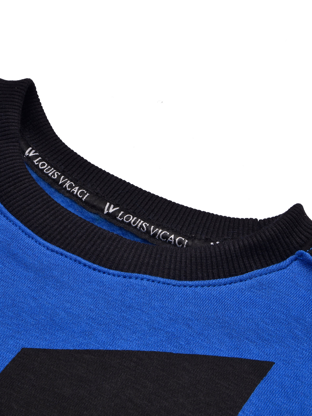 BTS Fleece Tracksuit For Kids-Dark Blue with Black-BE33/BR878