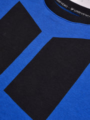 BTS Fleece Tracksuit For Kids-Dark Blue with Black-BE33/BR878