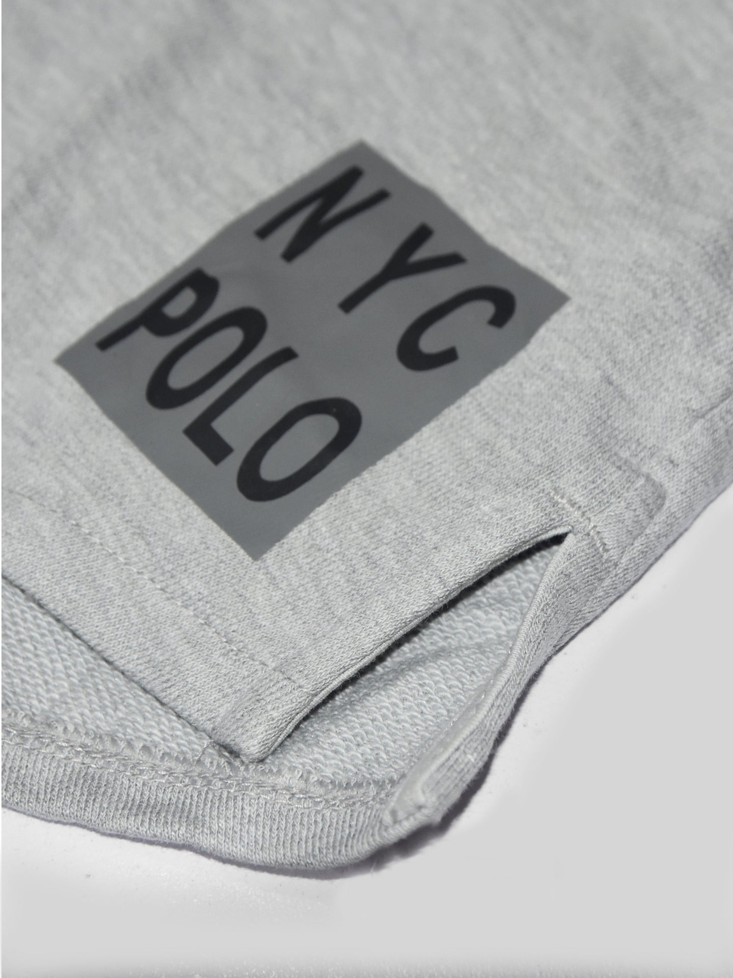 Nyc Polo Terry Fleece Short For Ladies-Grey Melange-SP713