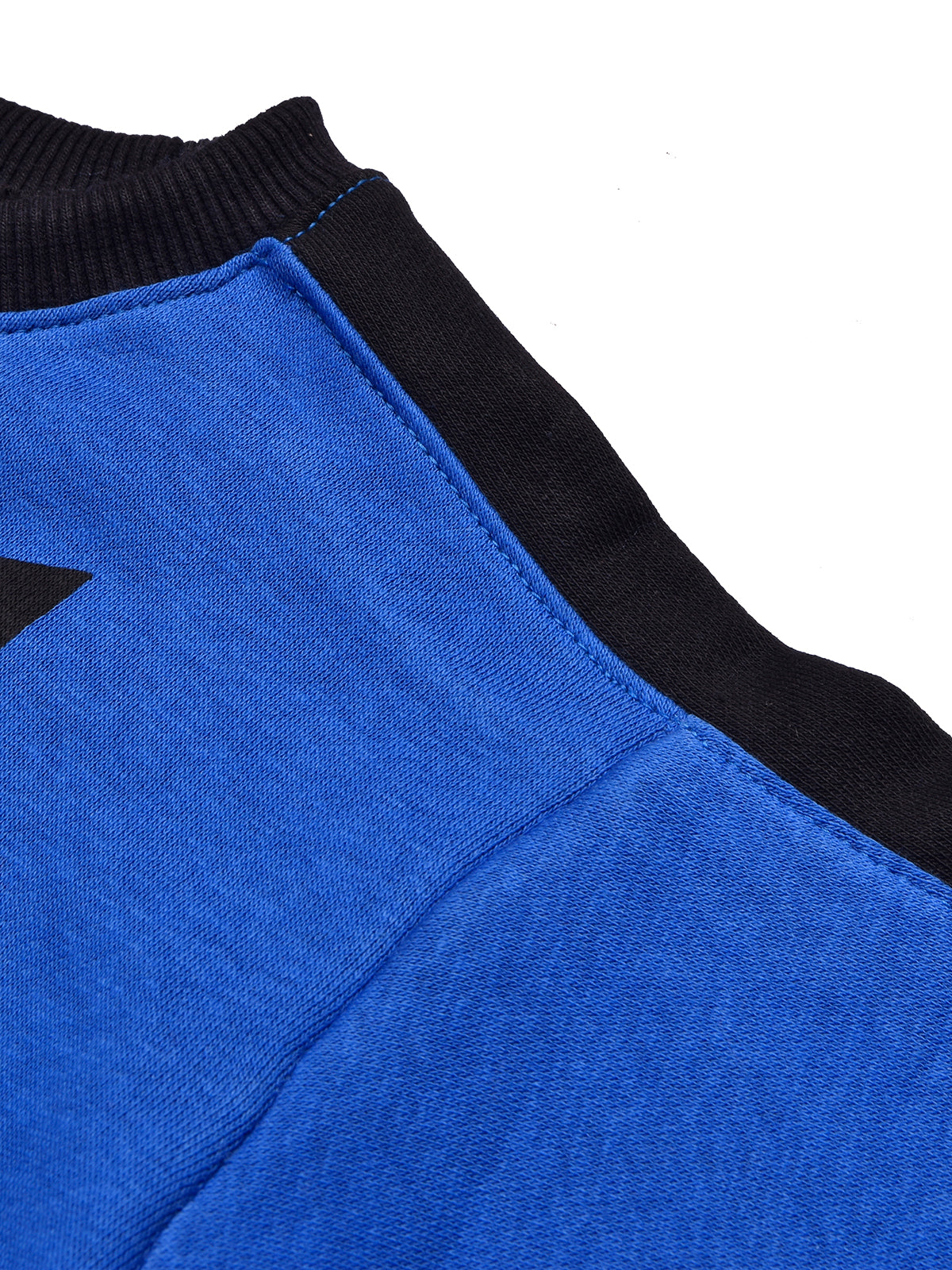 BTS Fleece Tracksuit For Kids-Dark Blue with Black-BE33/BR878