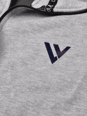 Louis Vicaci Fleece Zipper Tracksuit For Men-Grey Melange-RT1351