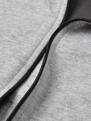 Louis Vicaci Fleece Zipper Tracksuit For Men-Grey Melange-RT1351