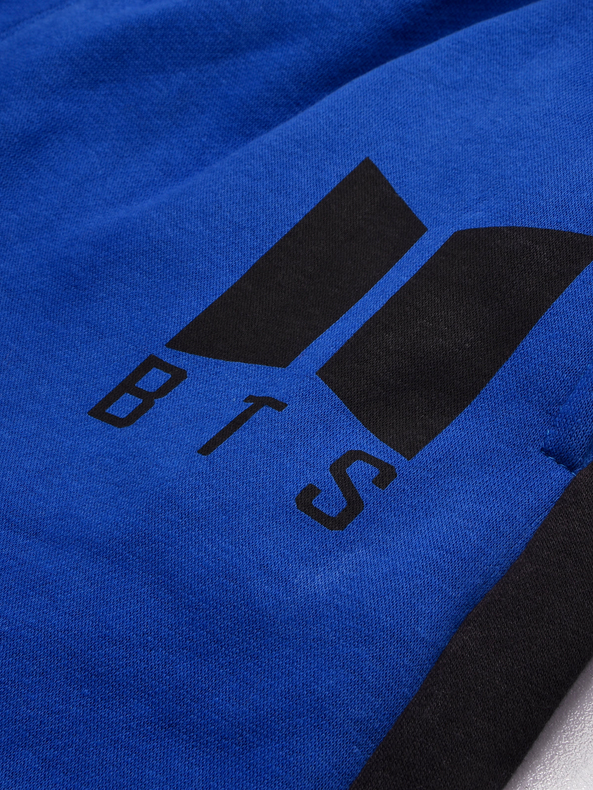 BTS Fleece Tracksuit For Kids-Dark Blue with Black-BR878