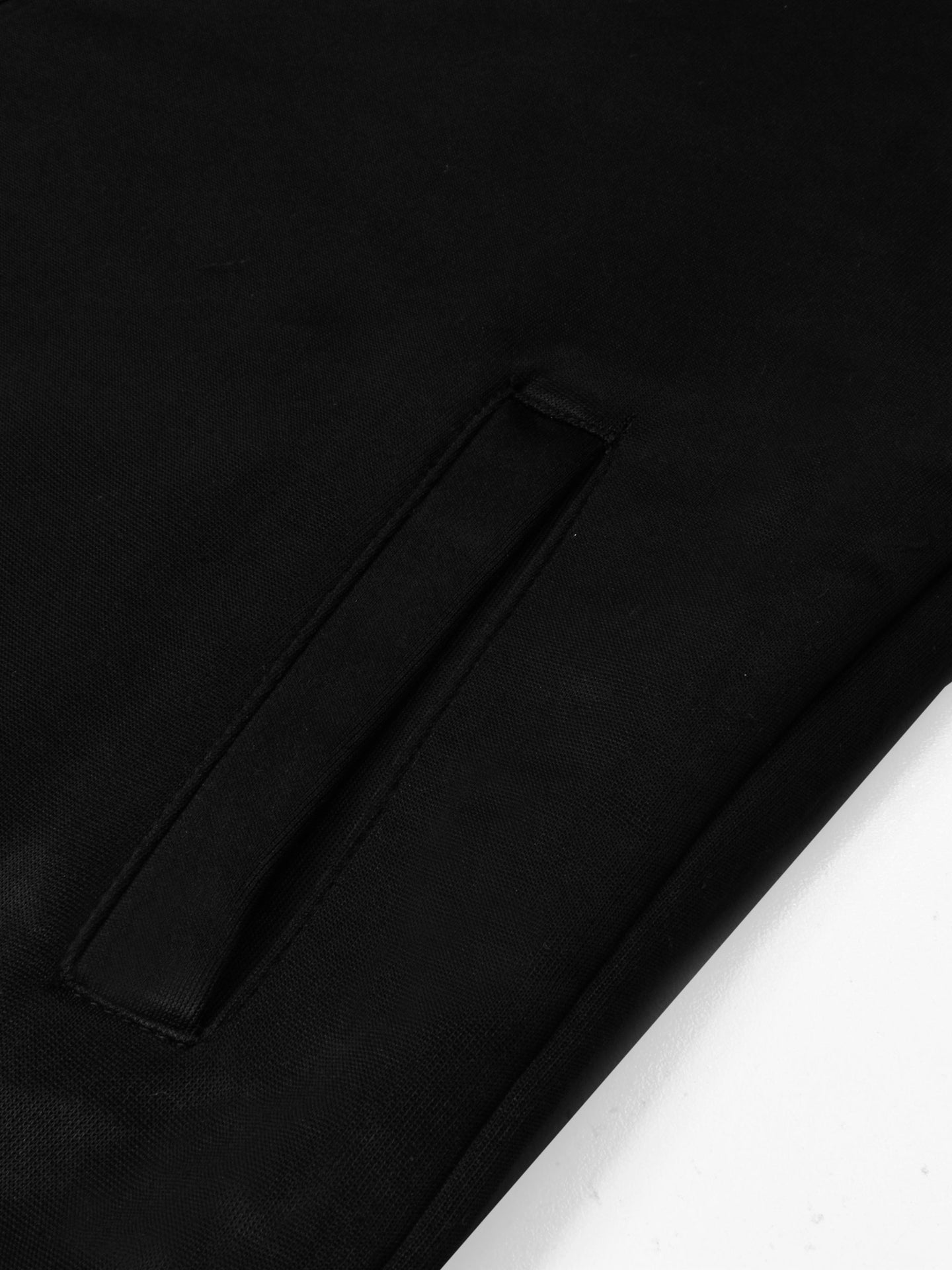 Louis Vicaci Zipper Fur Bomber Jacket For Men-Black-RT1238