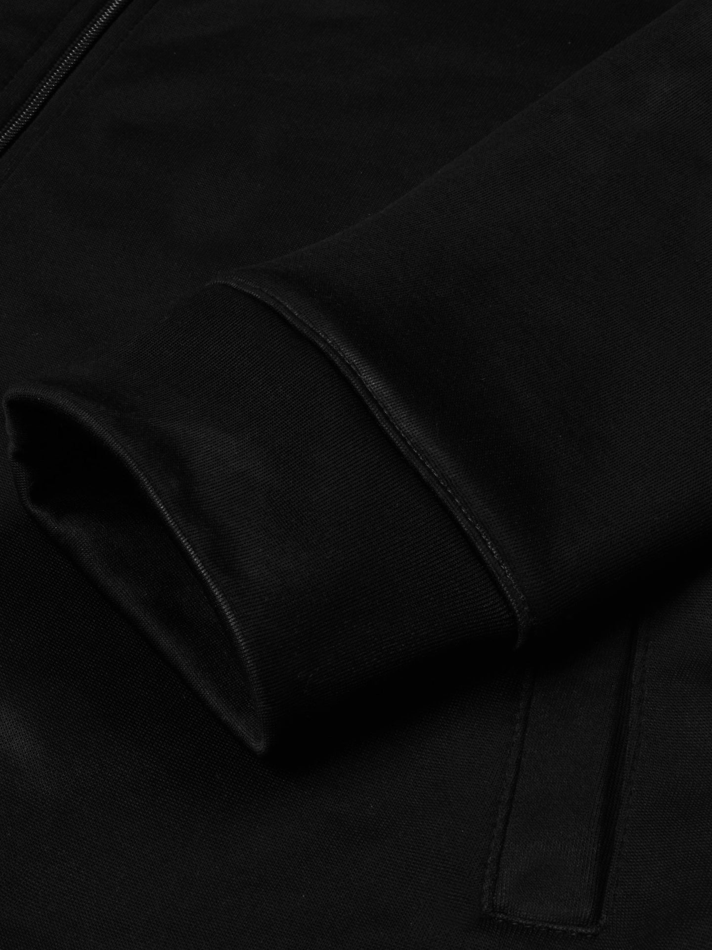 Louis Vicaci Zipper Fur Bomber Jacket For Men-Black-RT1238