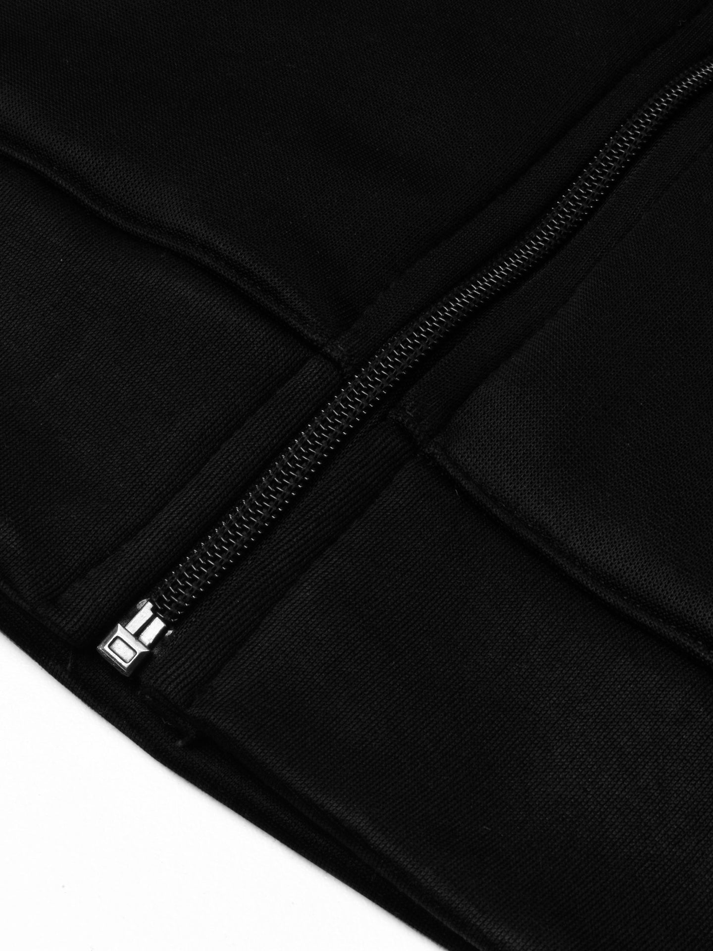 Louis Vicaci Zipper Fur Bomber Jacket For Men-Black-RT1238